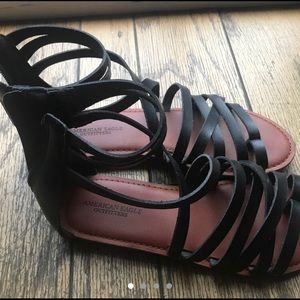 American Eagle Black Strappy sandals